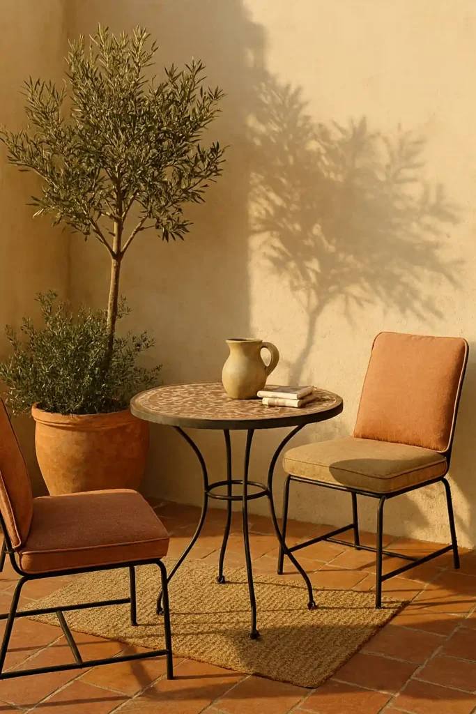 12 Stunning Outdoor Design Trends for Summer 3 Mediterranean outdoor design trend with terracotta planters and linen seating