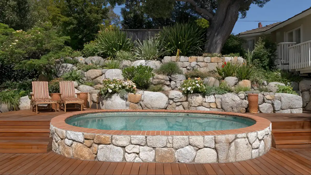 Above Ground Pool Retaining Wall Ideas That Make Your Backyard Feel Finished 1 above-ground pool retaining wall ideas