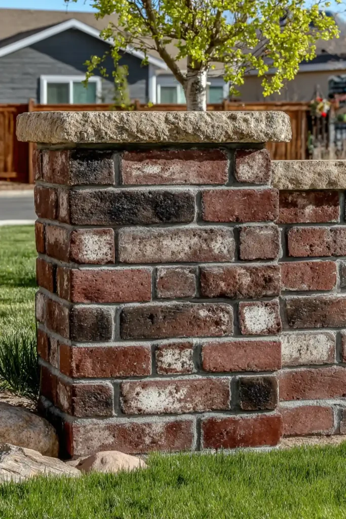 33 Privacy Fence Ideas That Make Your Yard Feel More Peaceful 16 Backyard enclosed by a solid brick privacy fence wall