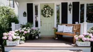 early summer front porch decor