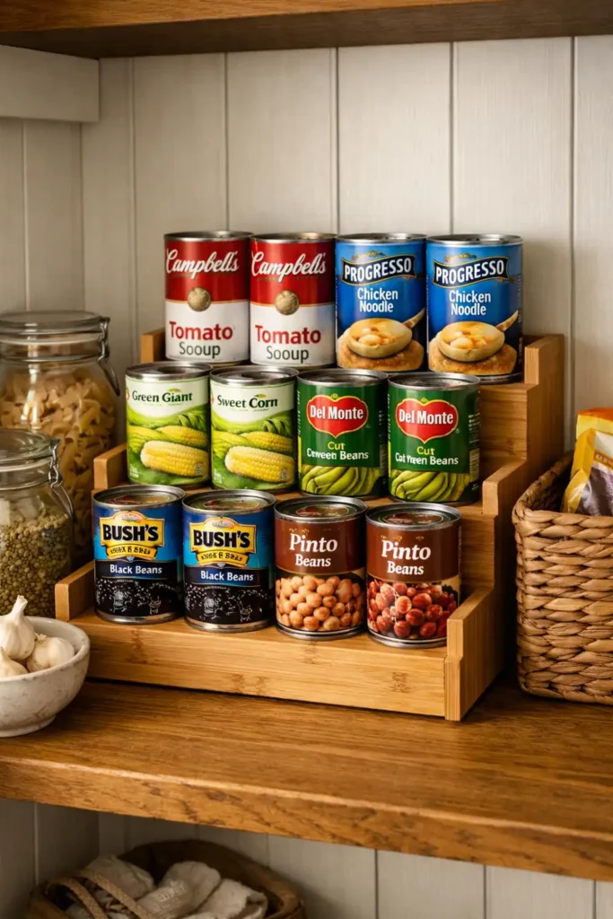 13 Farmhouse Pantry Organization Ideas for a Charming Kitchen 6 farmhouse pantry organization using labeled wooden crates for storage