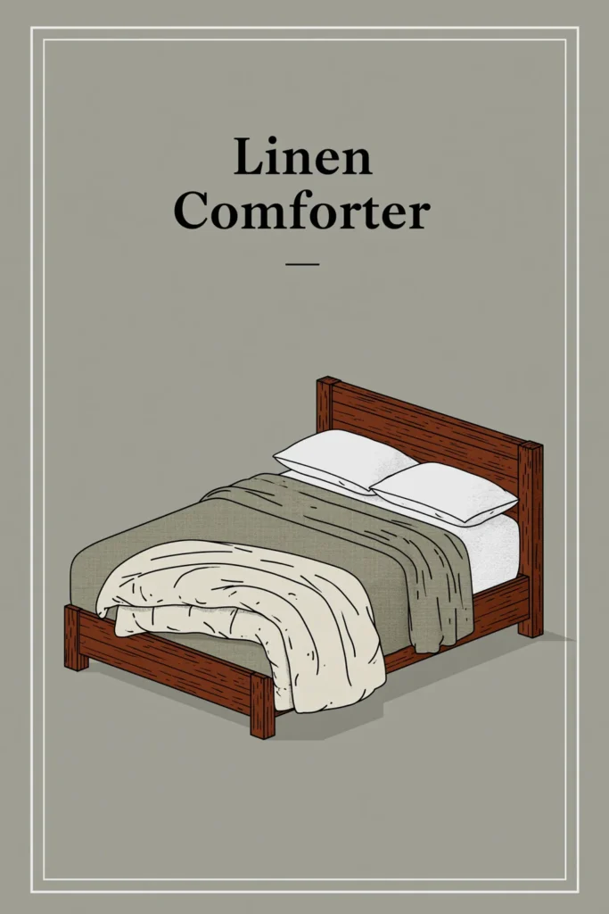 Designer Bed Layering and Styling Ideas for a Polished Bedroom Look 5 Simple designer bed layering with white pillows, taupe-gray blanket, and cream linen comforter.