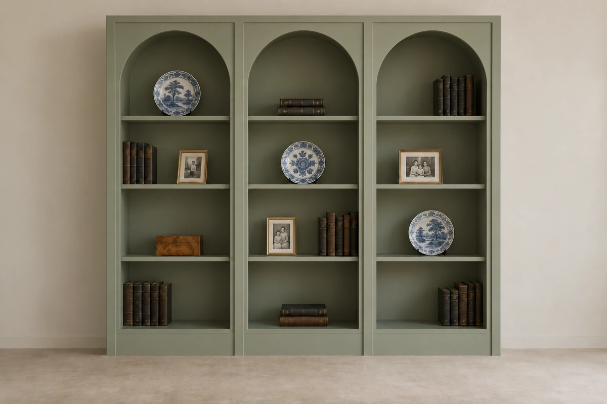 How to Plan and Build an Arched Built-In Bookcase With Display Shelves 5 How to Plan and Build an Arched Built-In Bookcase With Display Shelves